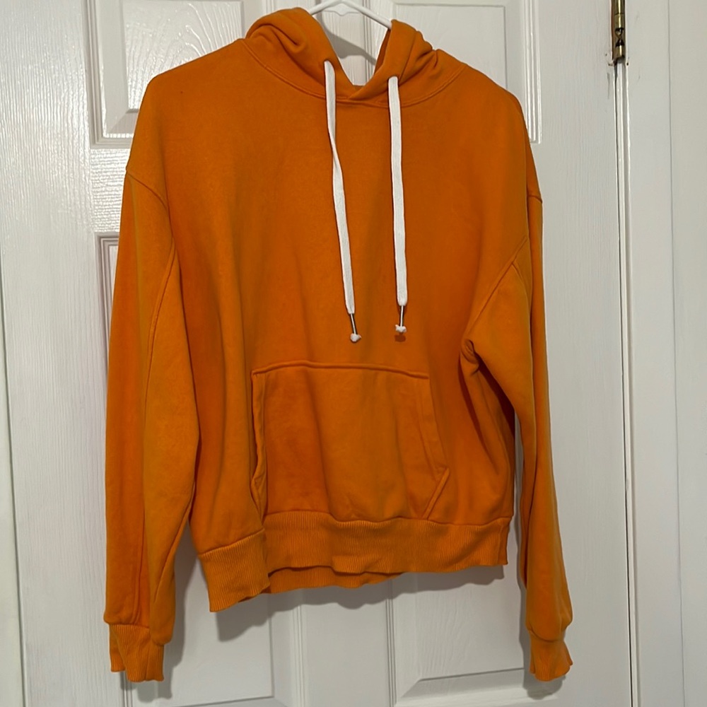 Bershka Neon Orange Hoodie